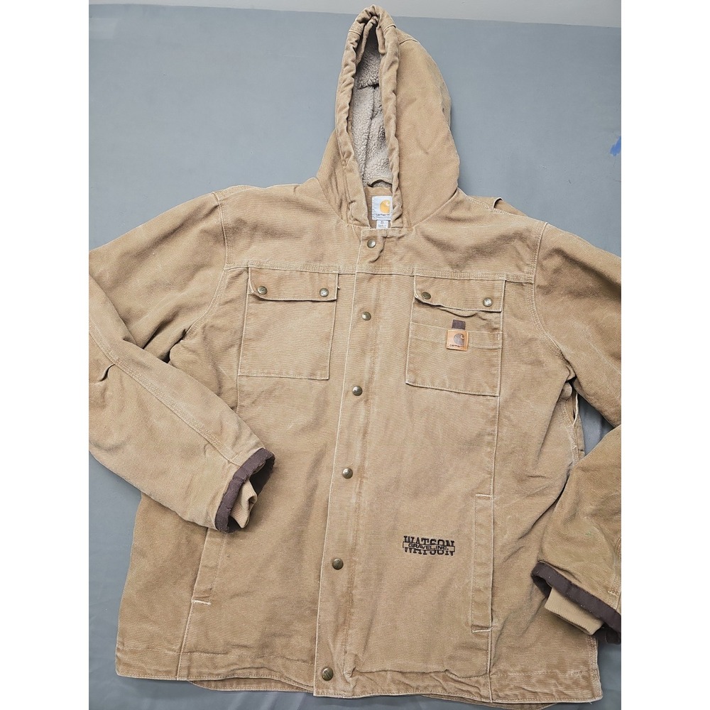 Carhartt Mens "Size XL Tall" Sherpa-Lined Bartlett Hooded Jacket 102285-903 READ